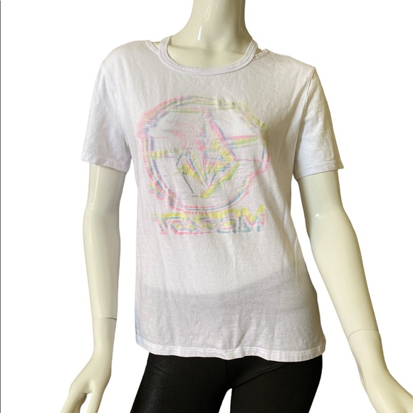 VOLCOM White Multicolor Graphic Tee - Picture 1 of 6